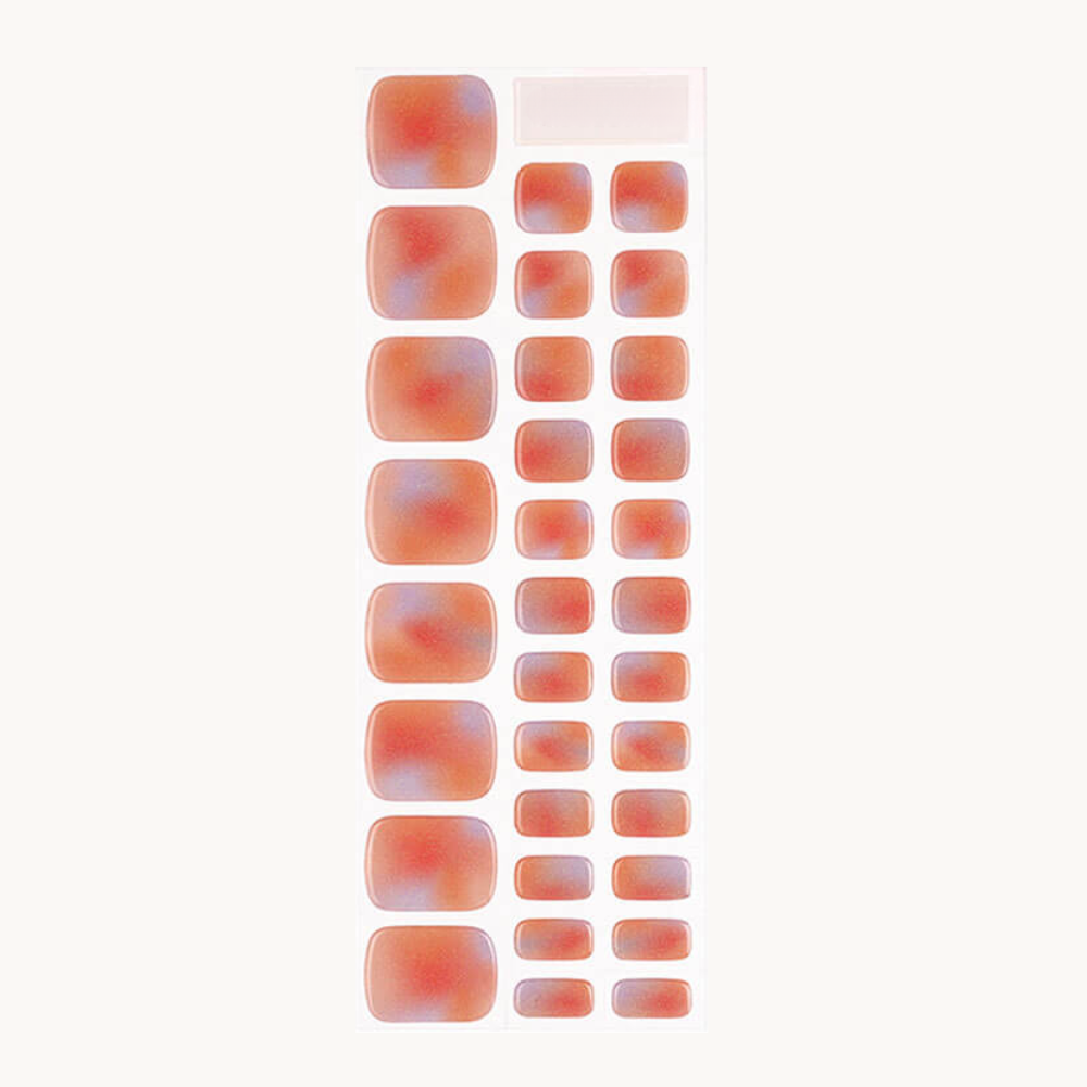 ALIA coral and blush pink UV gel pedicure strips