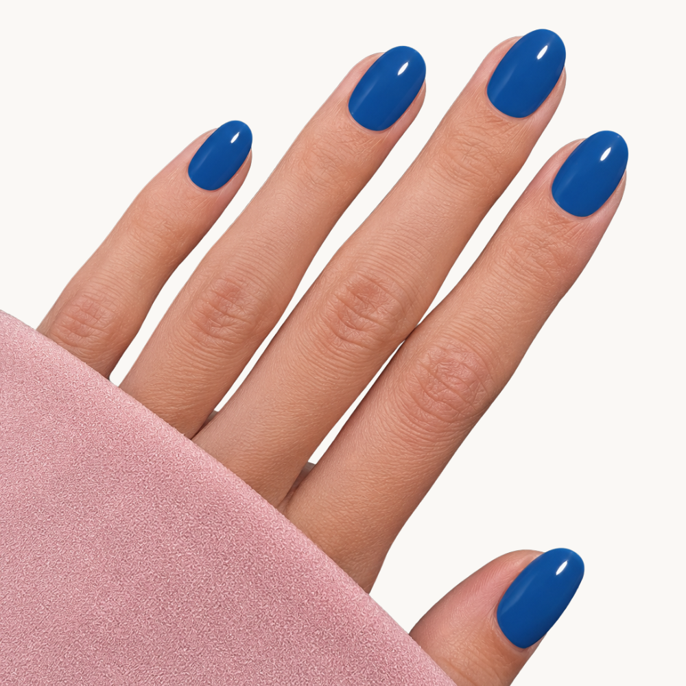FIDJI deep navy blue UV gel nail strips