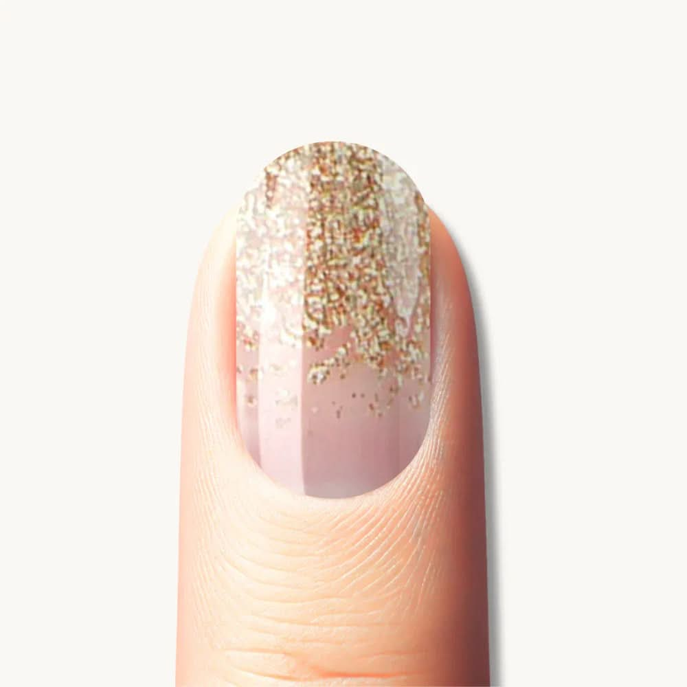 autocollant ongle gel uv french doré