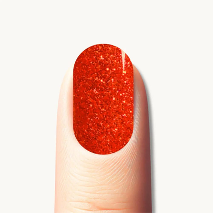autocollant ongle gel uv rouge paillete