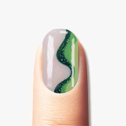 KIARA multicolor abstract wave UV gel nail strips