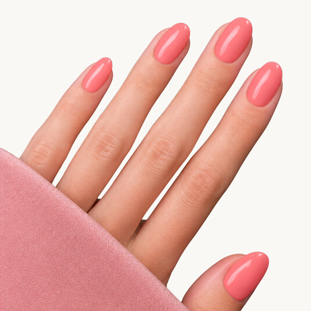 SALOME coral salmon-pink UV gel nail strips