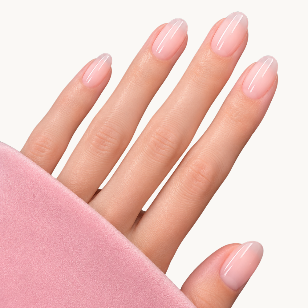 CAMILLE light translucent nude pink UV gel nail strips