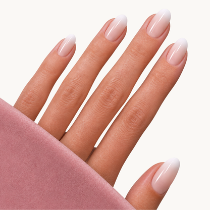 LAURA baby boomer white ombré UV gel nail strips