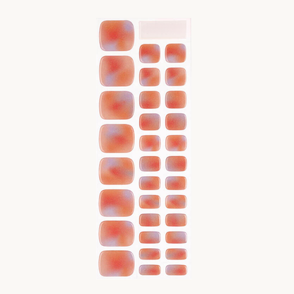 ALIA coral and blush pink UV gel pedicure strips
