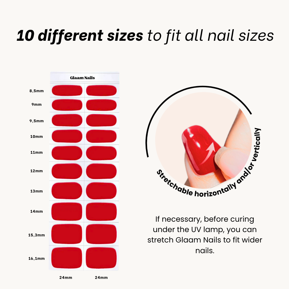 PACK OF 6 GLAAM NAILS