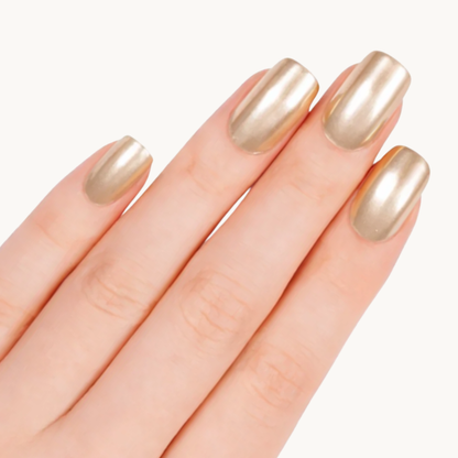 ELDORA gold chrome beige UV gel nail strips