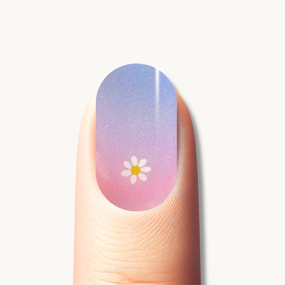 DAPHNE sky blue and soft pink baby boomer UV gel nail strips