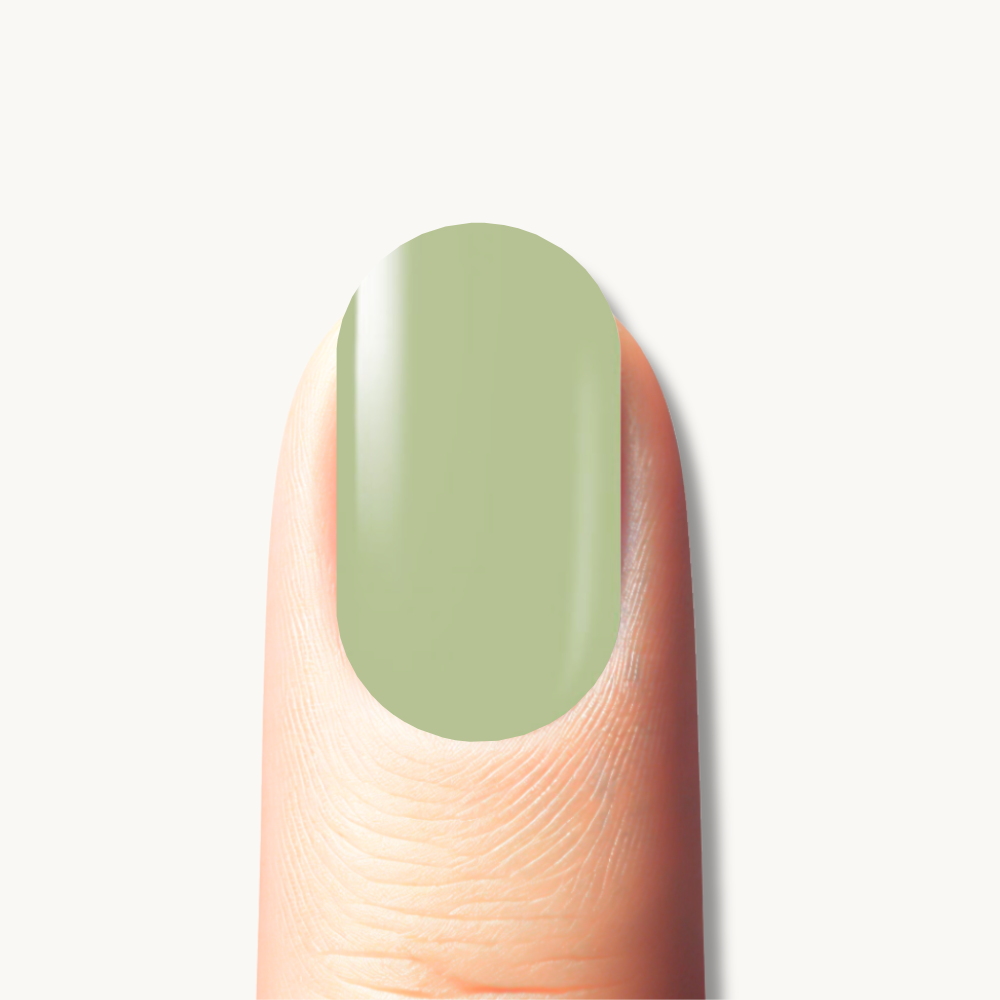 MAYA matcha green glossy UV gel nail strips