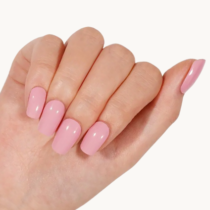 NOA classic glossy pink UV gel nail strips