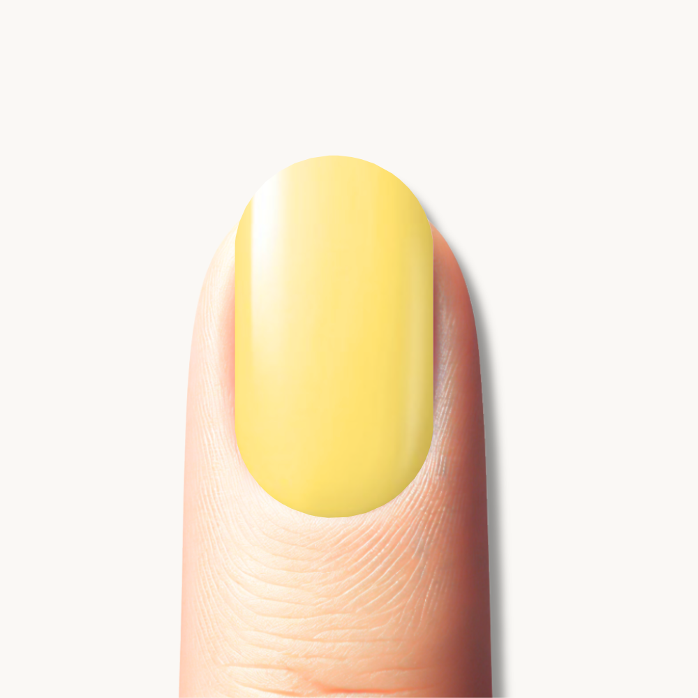 LUZ vibrant lemon yellow UV gel nail strips