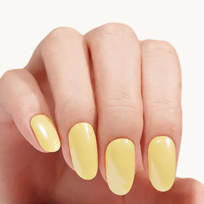 LUZ vibrant lemon yellow UV gel nail strips