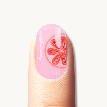 JULIE pink grapefruit UV gel nail strips