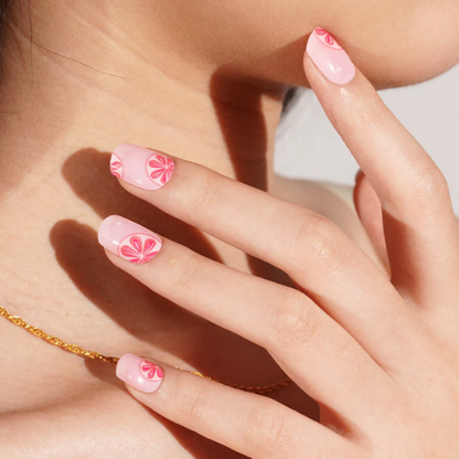 JULIE pink grapefruit UV gel nail strips