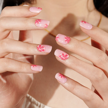 JULIE pink grapefruit UV gel nail strips