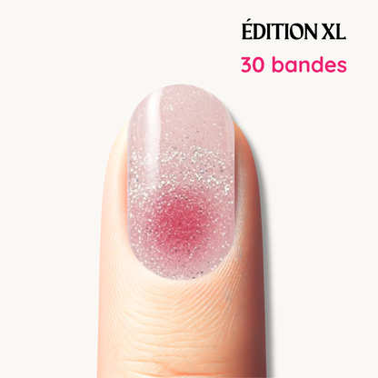 SIA blush pink aura airbrush UV gel nail strips
