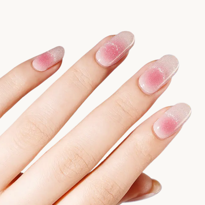 SIA blush pink aura airbrush UV gel nail strips
