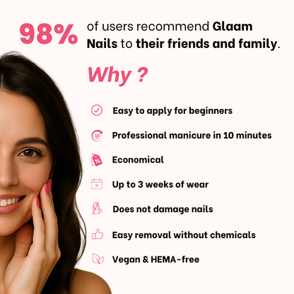 PACK OF 6 GLAAM NAILS