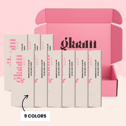 PACK OF 9 GLAAM NAILS