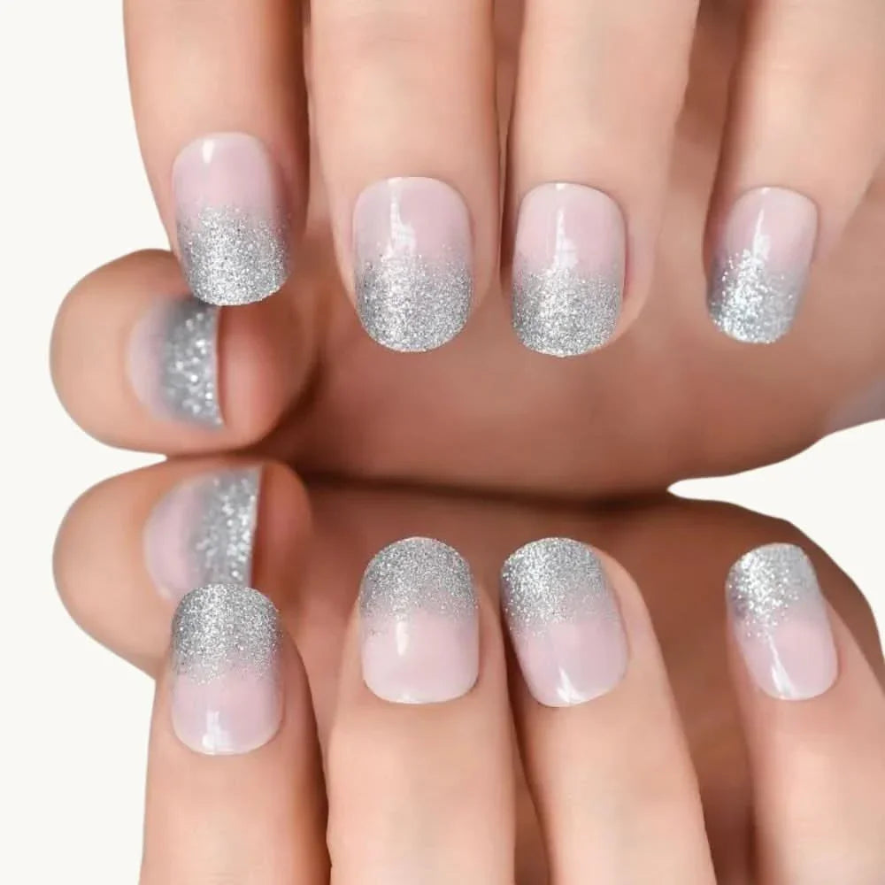 french manucure argenté