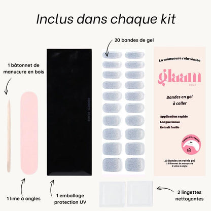autocollant ongle gel uv argenté