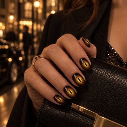 Sticker gel glittery goldin brown