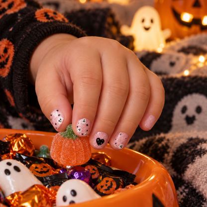 Pink Hallowein kids nail sticker