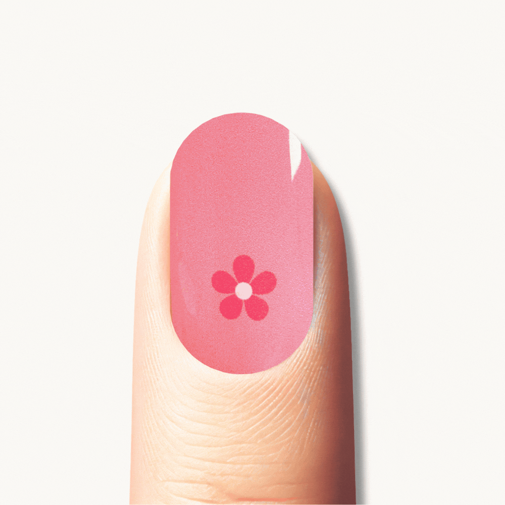 PRISMA neon rainbow floral UV gel nail strips