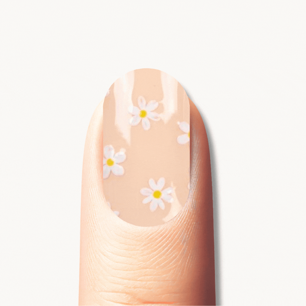 BENEDICT peach lilac mixed print UV gel nail strips