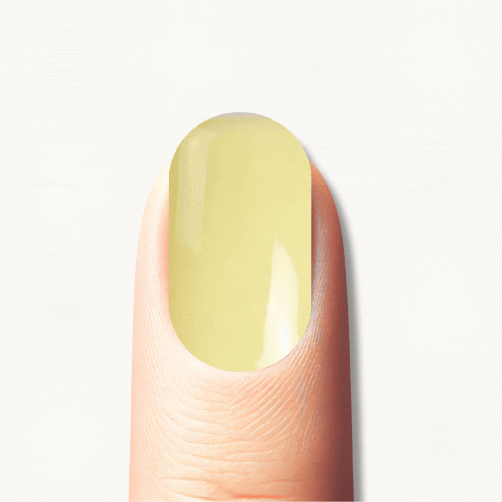DANAE pastel yellow floral UV gel nail strips