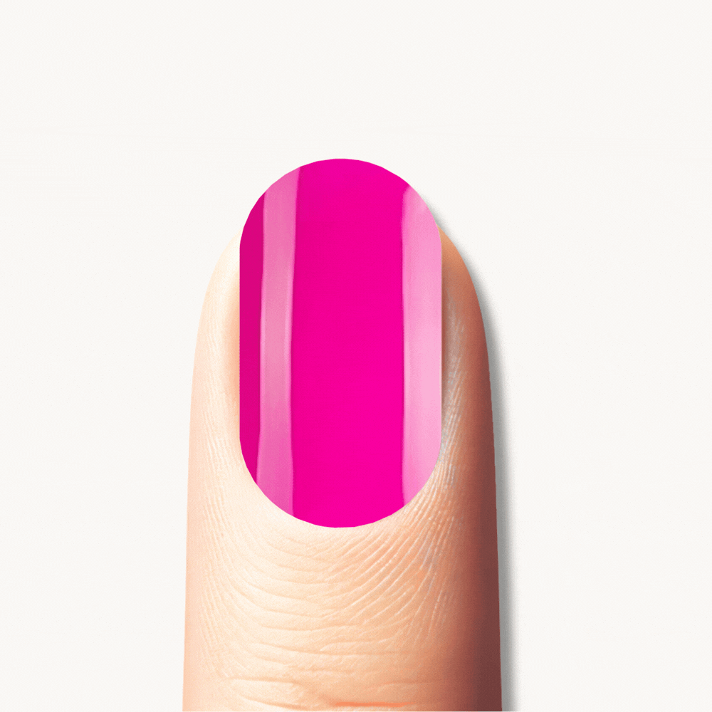 GIGI fuchsia pink and white diagonal UV gel nail strips