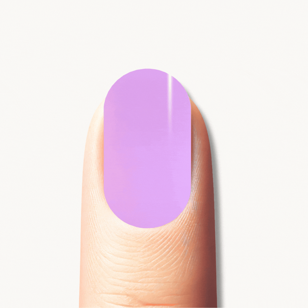 KAMILA purple and white floral UV gel nail strips