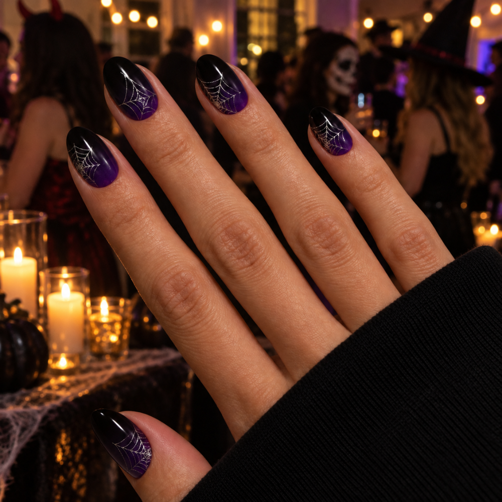 Manicure viothendte Hallowein nail art
