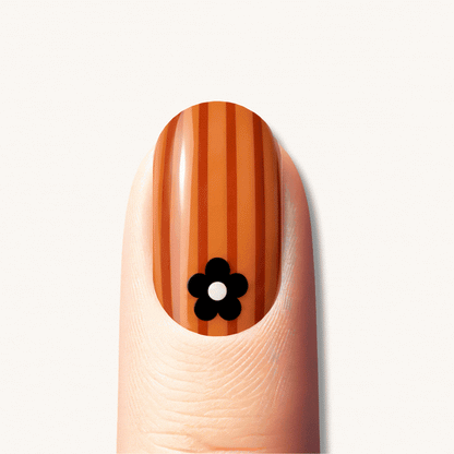 Nail sticker gel orange beige