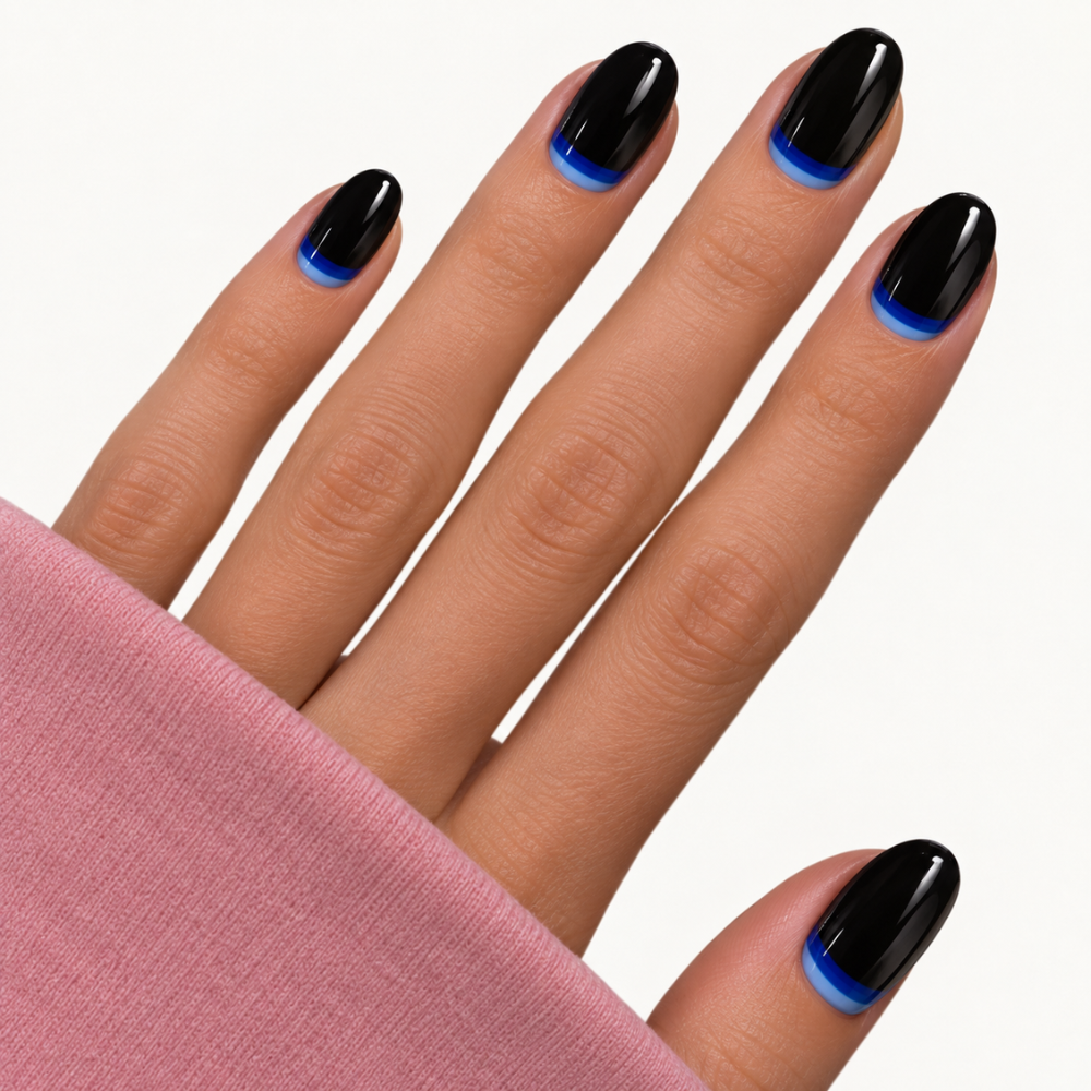 Nail sticker gel noir btheu