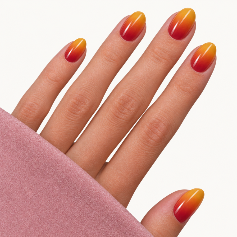Nail sticker gel rorge orange