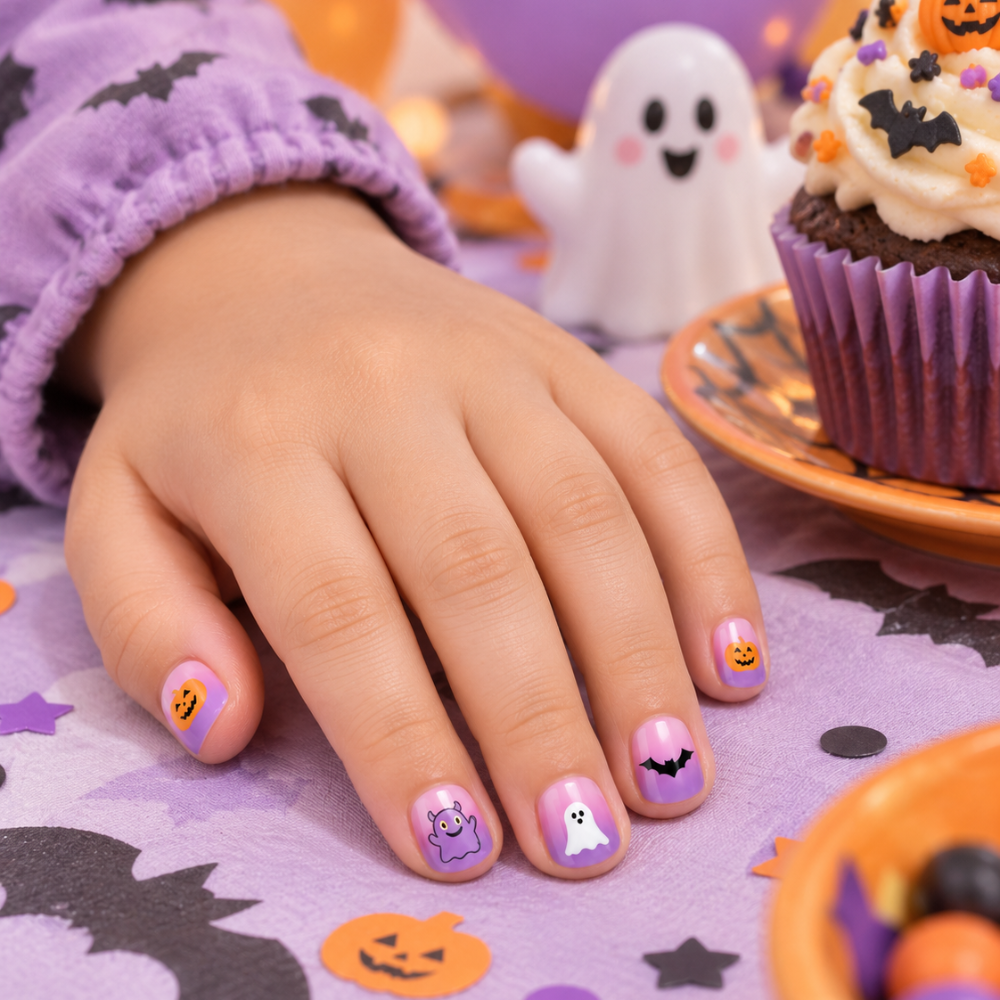 Purpthe Hallowein kids nail sticker